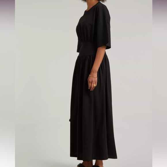 Totem Cotton Tee Dress in Black - Picture 2 of 8